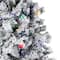 7.5ft. Pre-Lit Flocked Glacier Pine Artificial Christmas Tree, Multicolor LED Lights